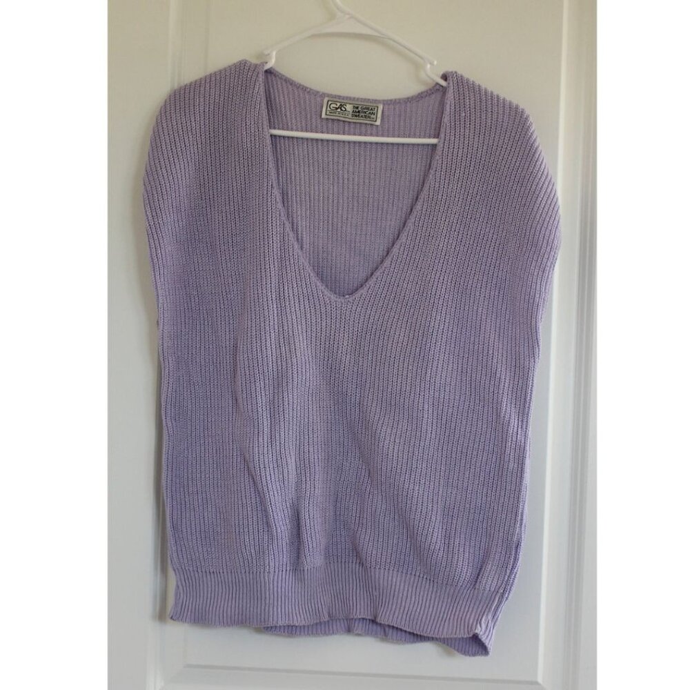 Vintage GAS.co Sweater Vest Granny Chic  Lavender/Purple (no size) Cottagecore